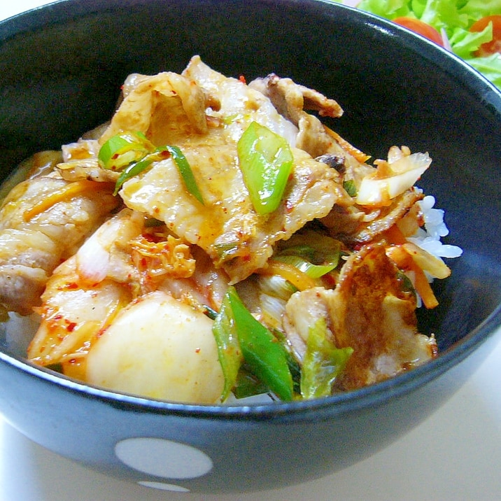 簡単！！！「豚キムチ丼」♪